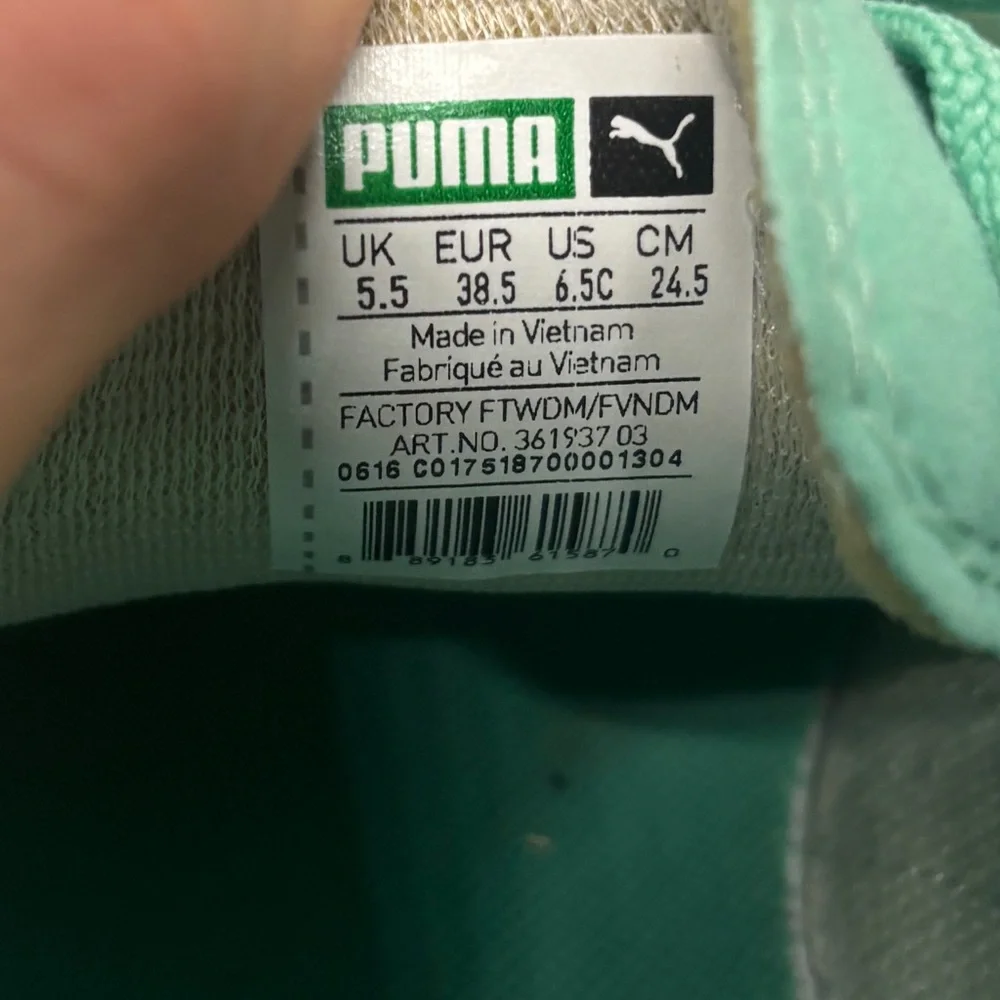 Women’s Puma Suede Classic mint green Athletic Shoes EU 38.5 US 8 men’s 6.5 - Picture 10 of 10